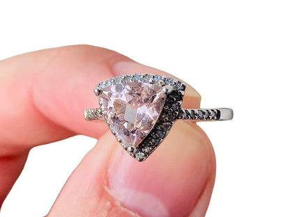 9ct Gold Morganite & Diamond Ring