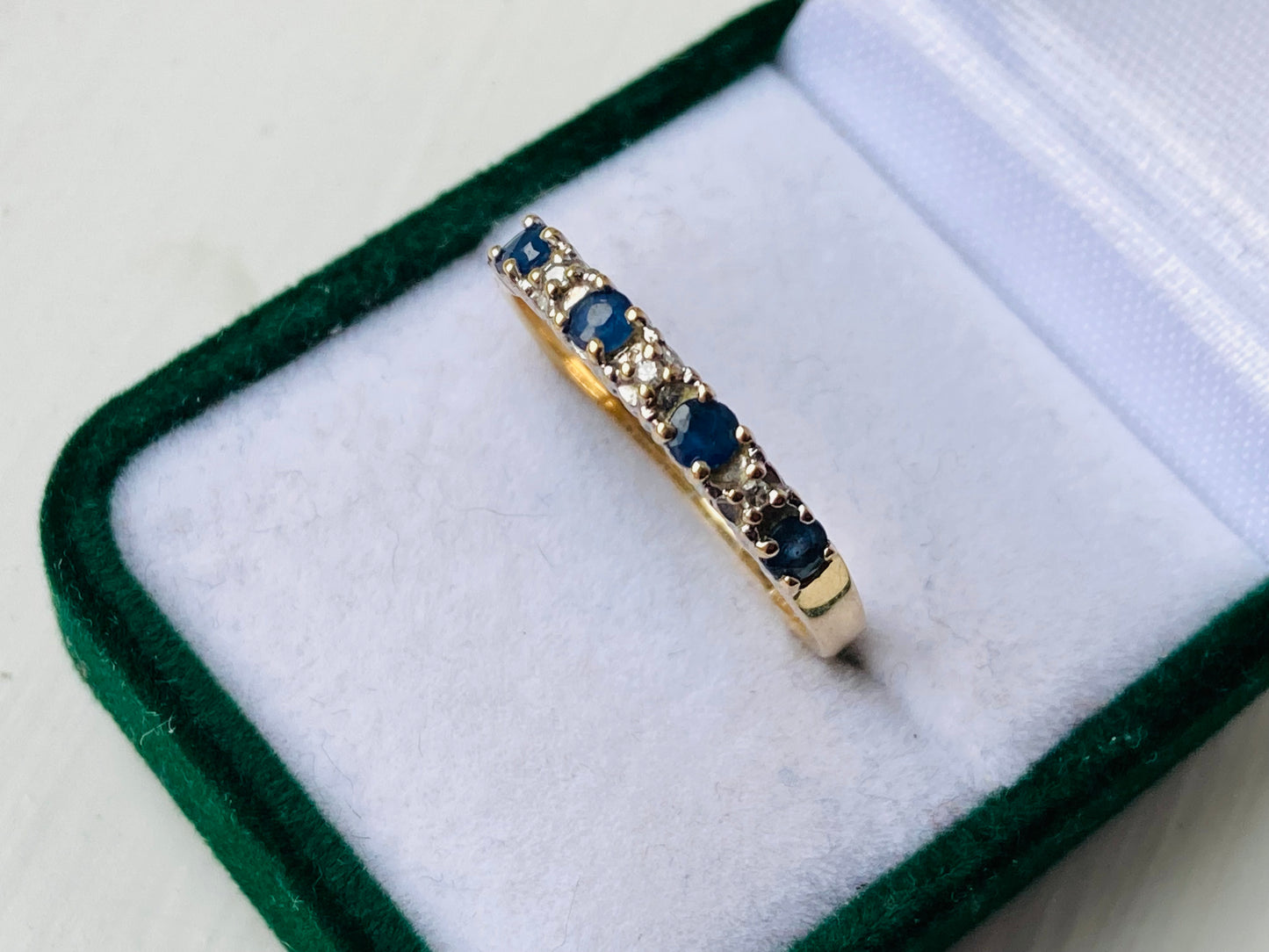 9ct Gold Sapphire & Diamond Ring