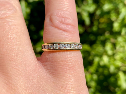 18ct Gold 0.50ct Nine-Stone Diamond Ring