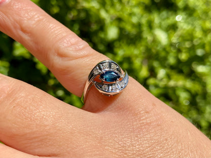 14ct Gold Sapphire & Diamond Ring