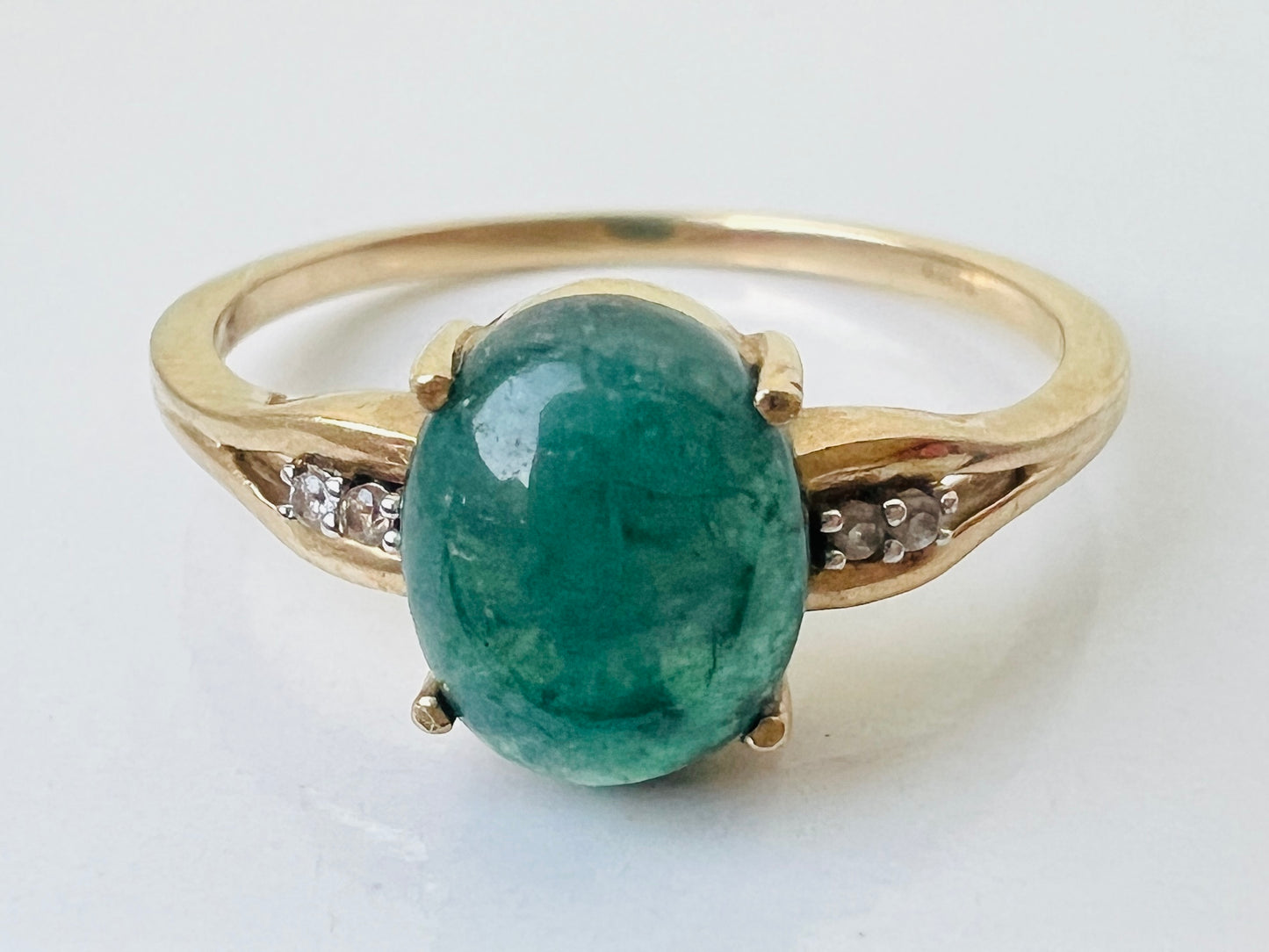9ct Gold Grandiderite & Zircon Ring