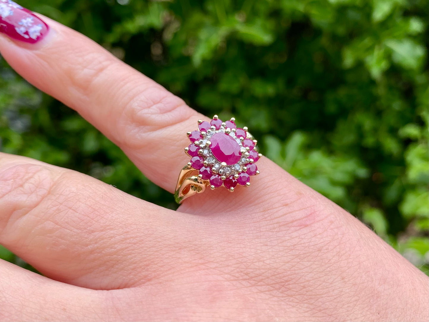 9ct Gold Ruby & Diamond Ring
