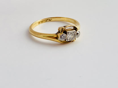 Antique 18ct Gold Diamond Ring