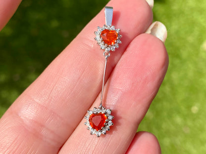 10ct Gold Fire Opal Pendant