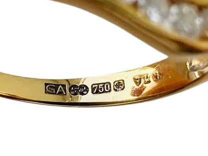 18ct Gold Diamond Wishbone/Chevron Ring