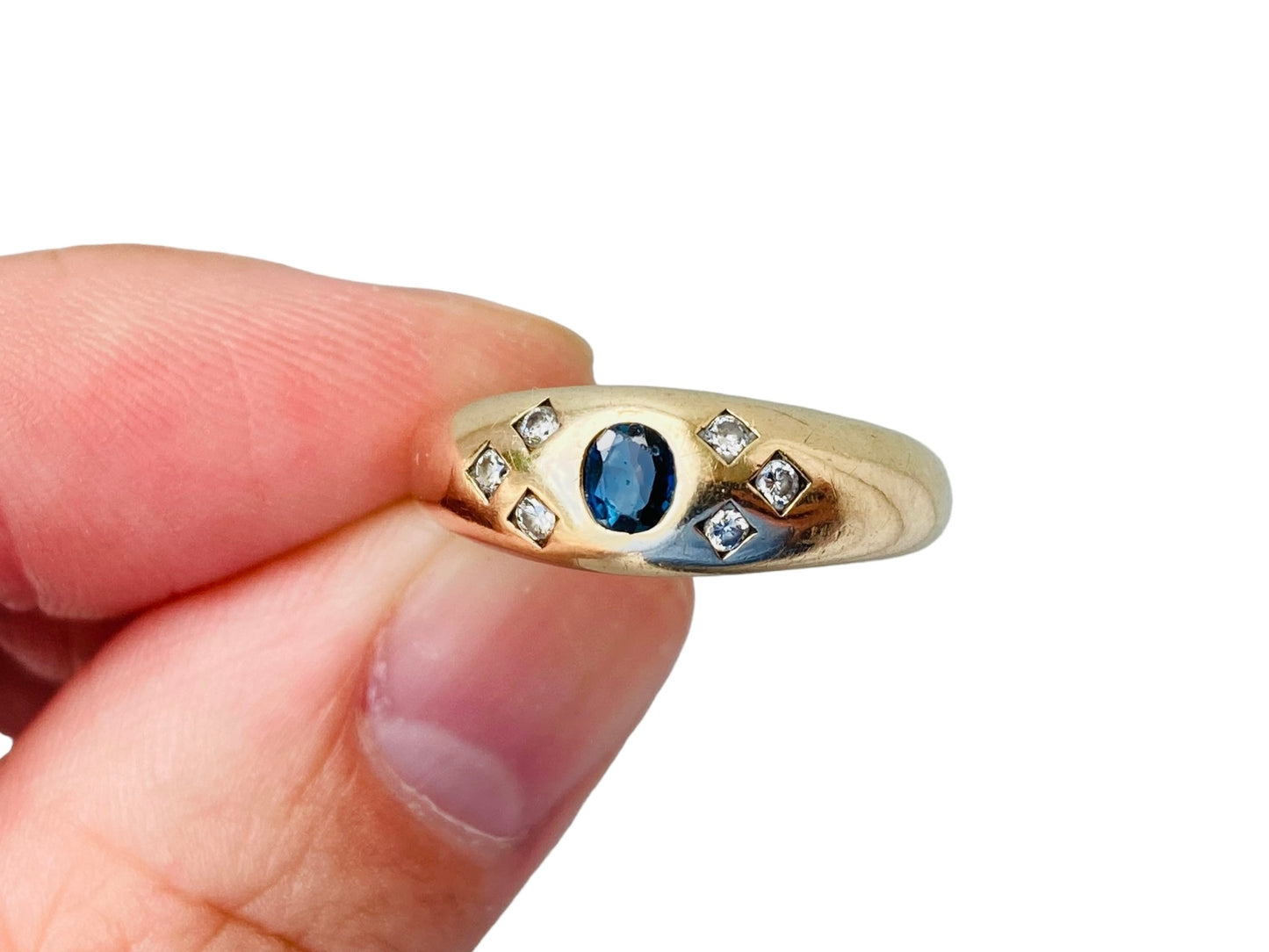 9ct Gold Sapphire & Diamond Ring