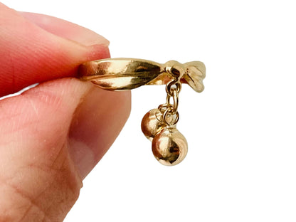 9ct Gold Dangle Ball Ring