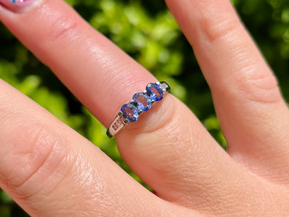 9ct Gold Tanzanite & Diamond Ring