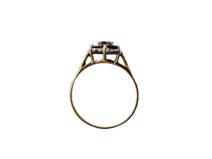 Vintage 9ct Gold Ruby & Diamond Ring