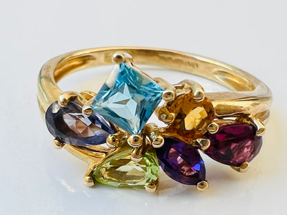 9ct Gold Multi-Gemstone Ring