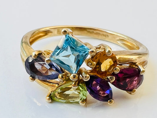 9ct Gold Multi-Gemstone Ring