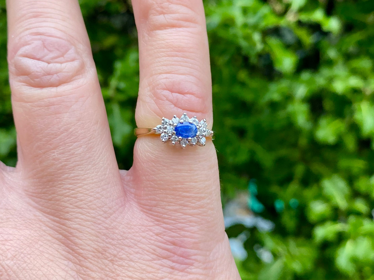 Vintage 18ct Gold Sapphire & Diamond Ring