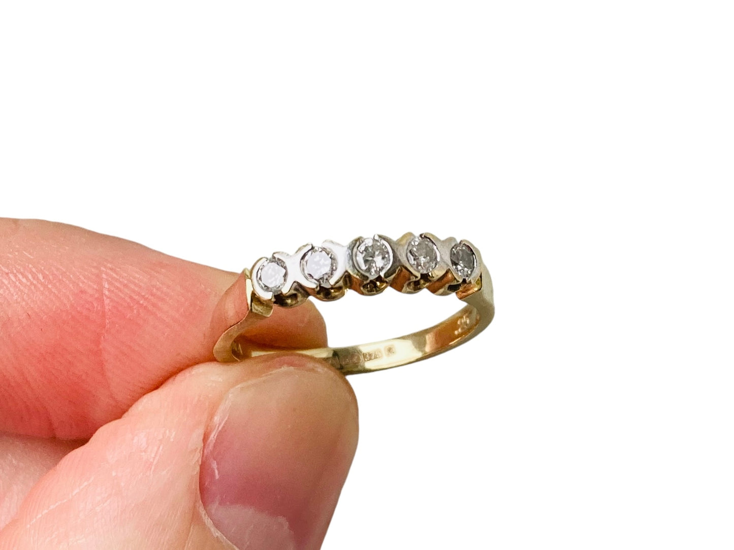 9ct Gold 0.25ct Diamond Five-Stone Ring