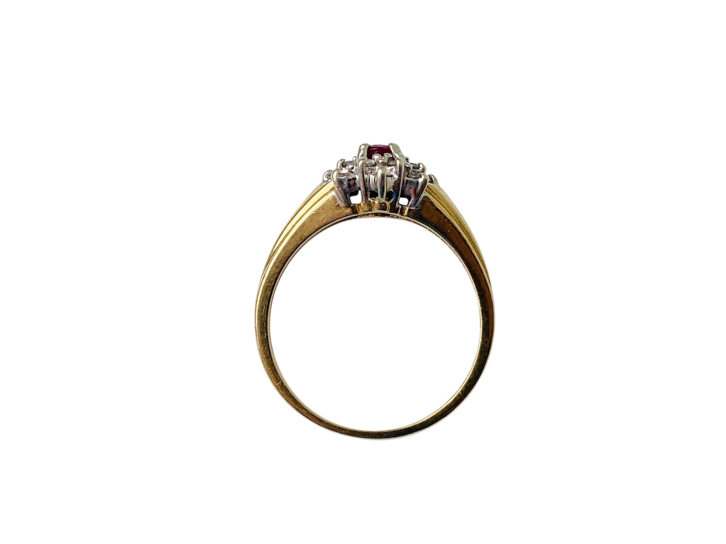 Vintage 9ct Gold Ruby & Diamond Ring
