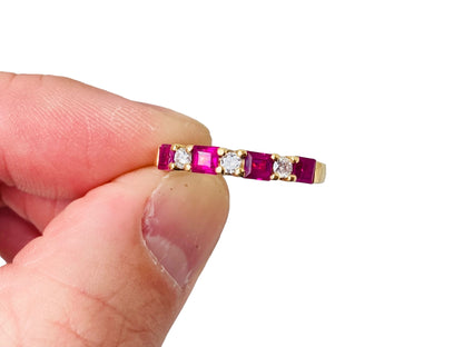 18ct Gold Ruby & Diamond Ring