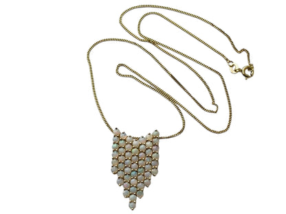 9ct Gold Opal Pendant With Necklace