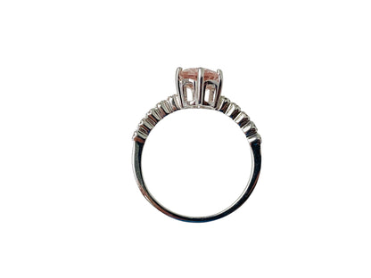 9ct Gold Morganite & Diamond Ring