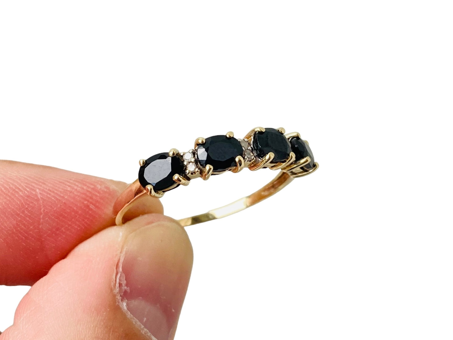 9ct Gold Sapphire & Diamond Ring