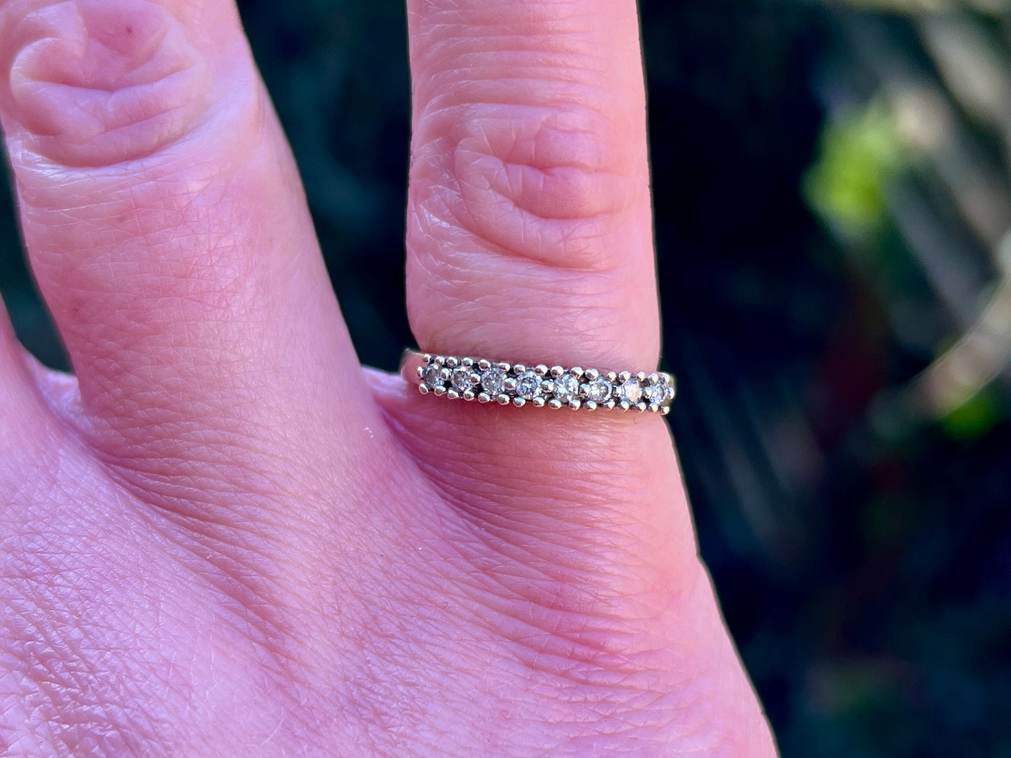 9ct Gold Diamond Eight-Stone Ring