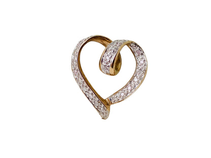 9ct Gold Diamond Heart Pendant