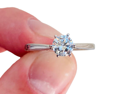 Vintage 18ct Gold 0.65ct Solitaire Diamond Ring