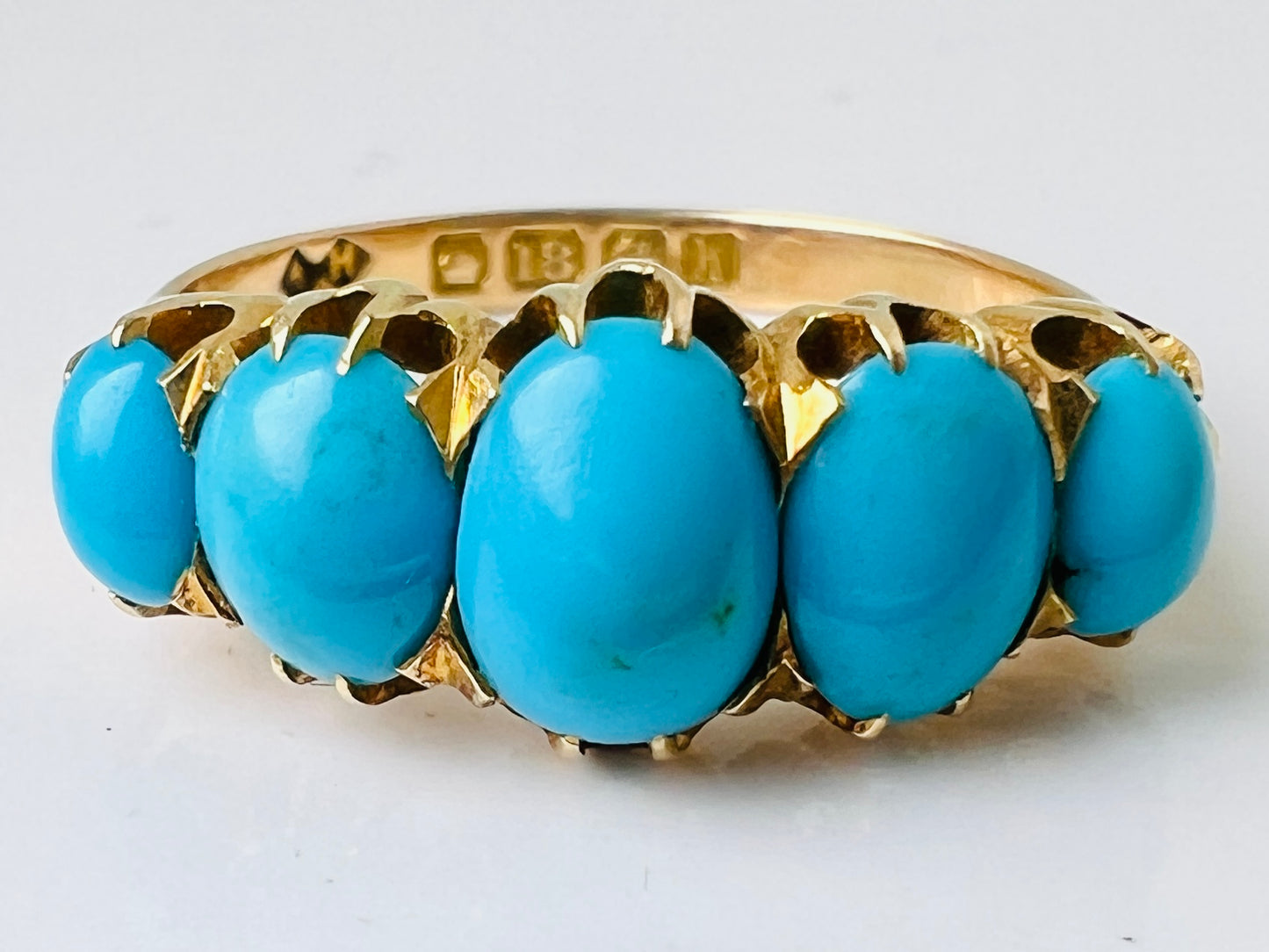 Antique 18ct Gold Turquoise Ring
