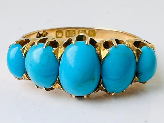 Antique 18ct Gold Turquoise Ring