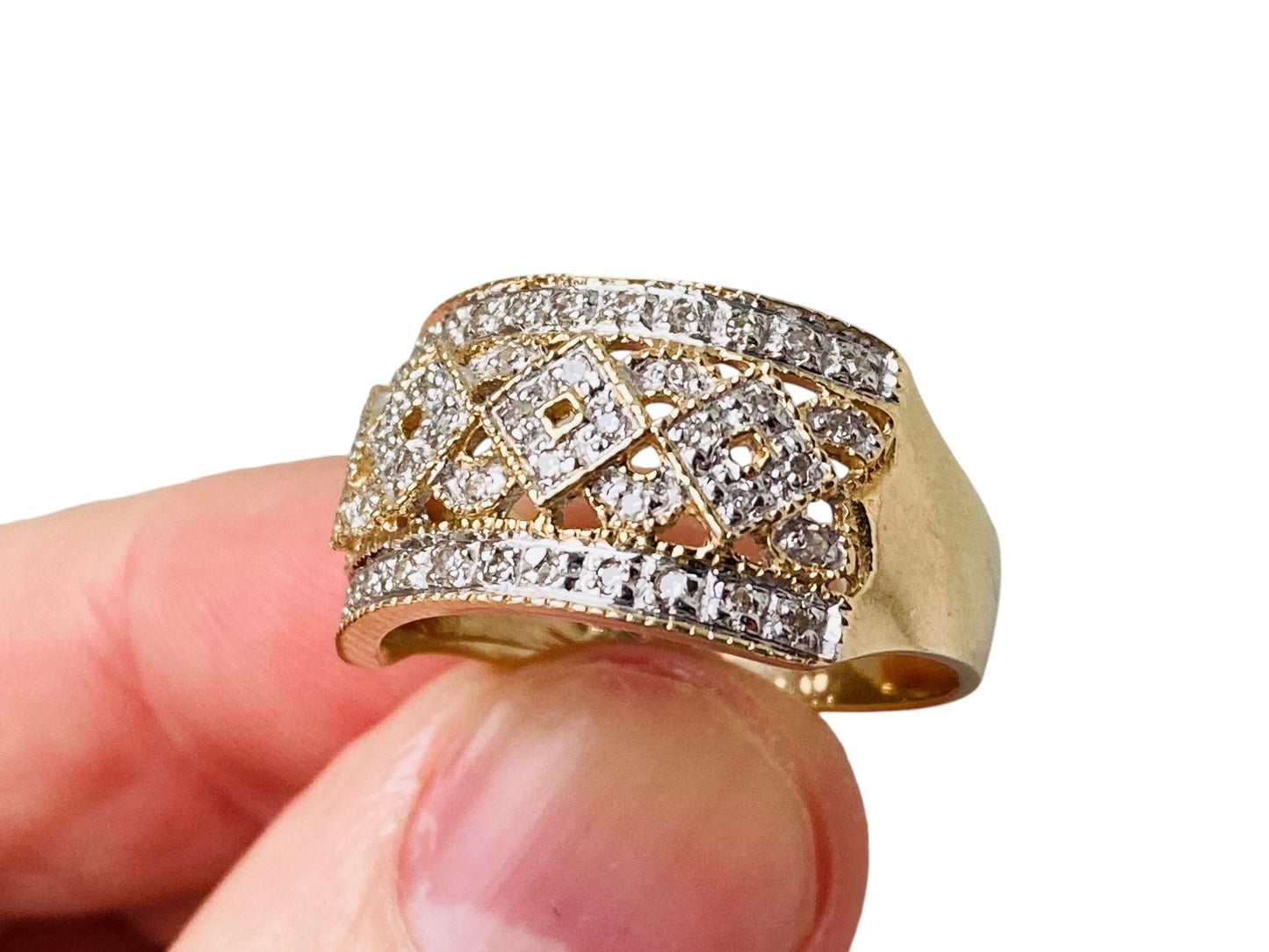 9ct Gold Diamond Band Ring