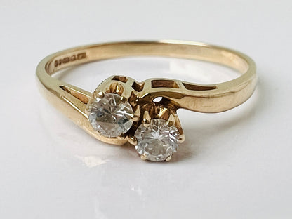 9ct Gold Toi Et Moi Diamond Ring