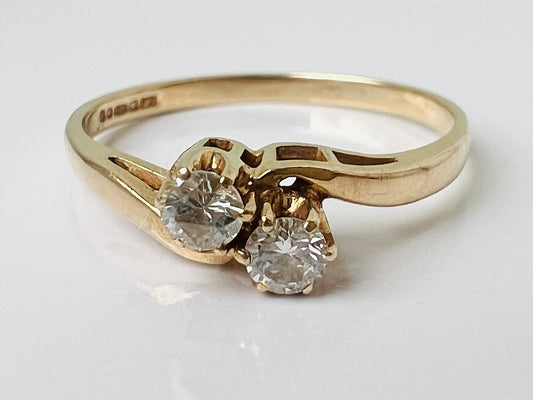 9ct Gold Toi Et Moi Diamond Ring