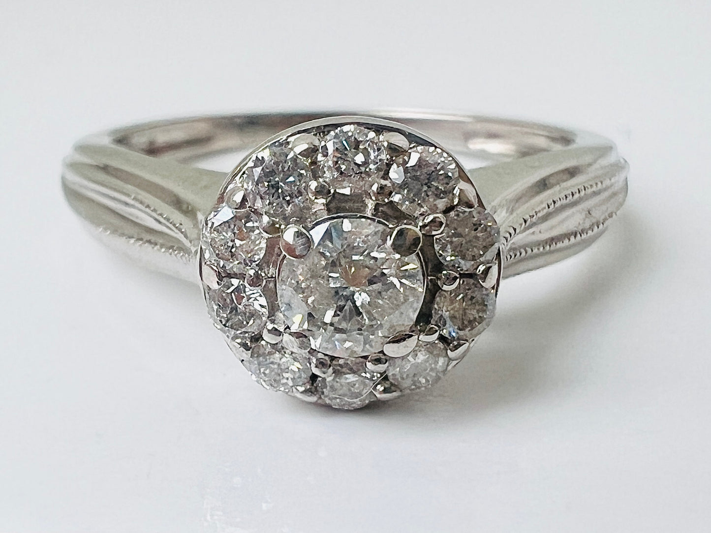 9ct Gold Diamond Halo Ring