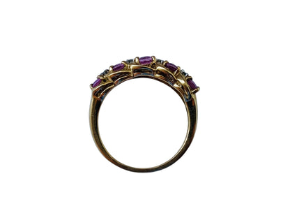 9ct Gold Pink Sapphire & Diamond Ring