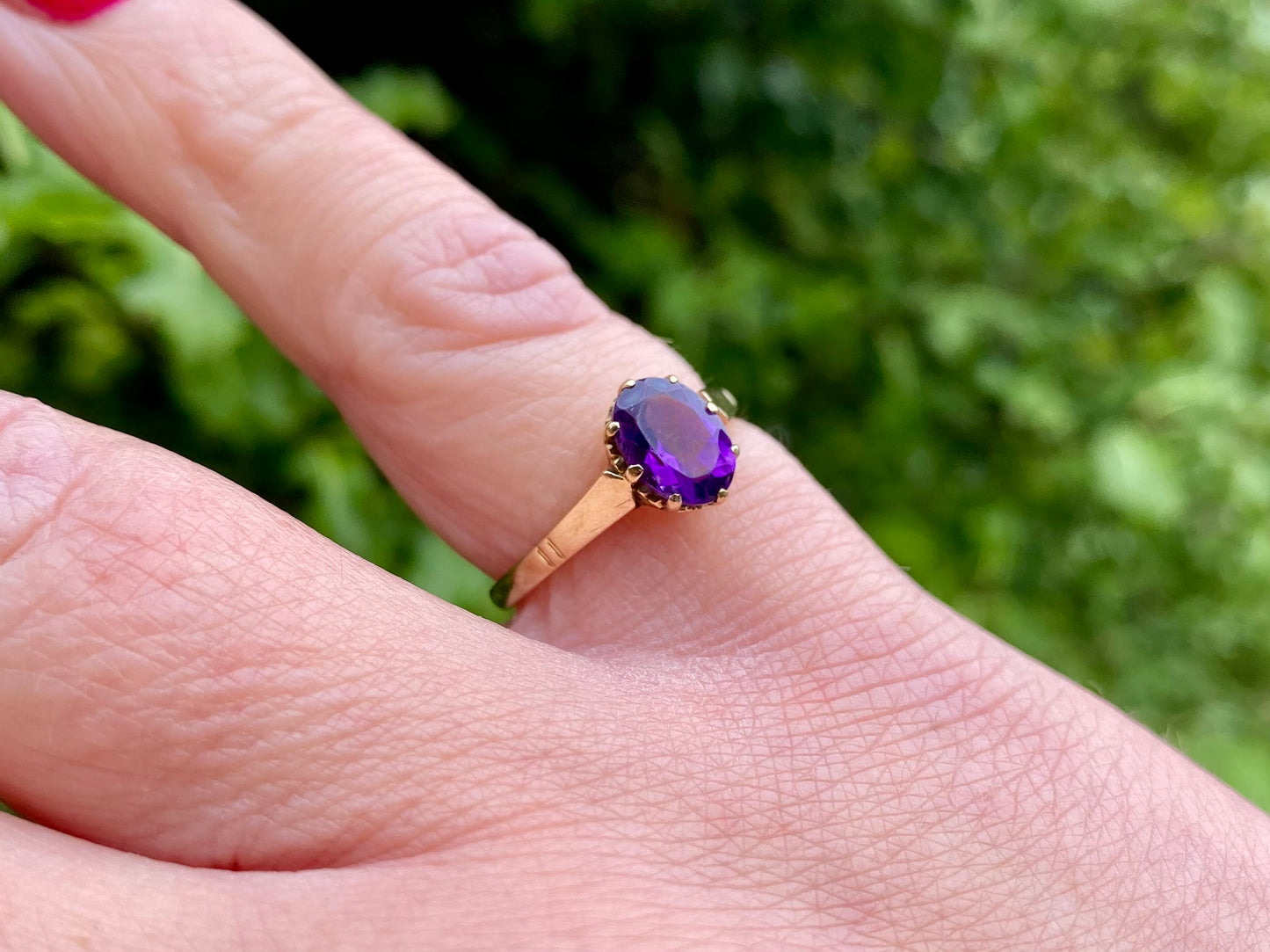 9ct Gold Amethyst Ring