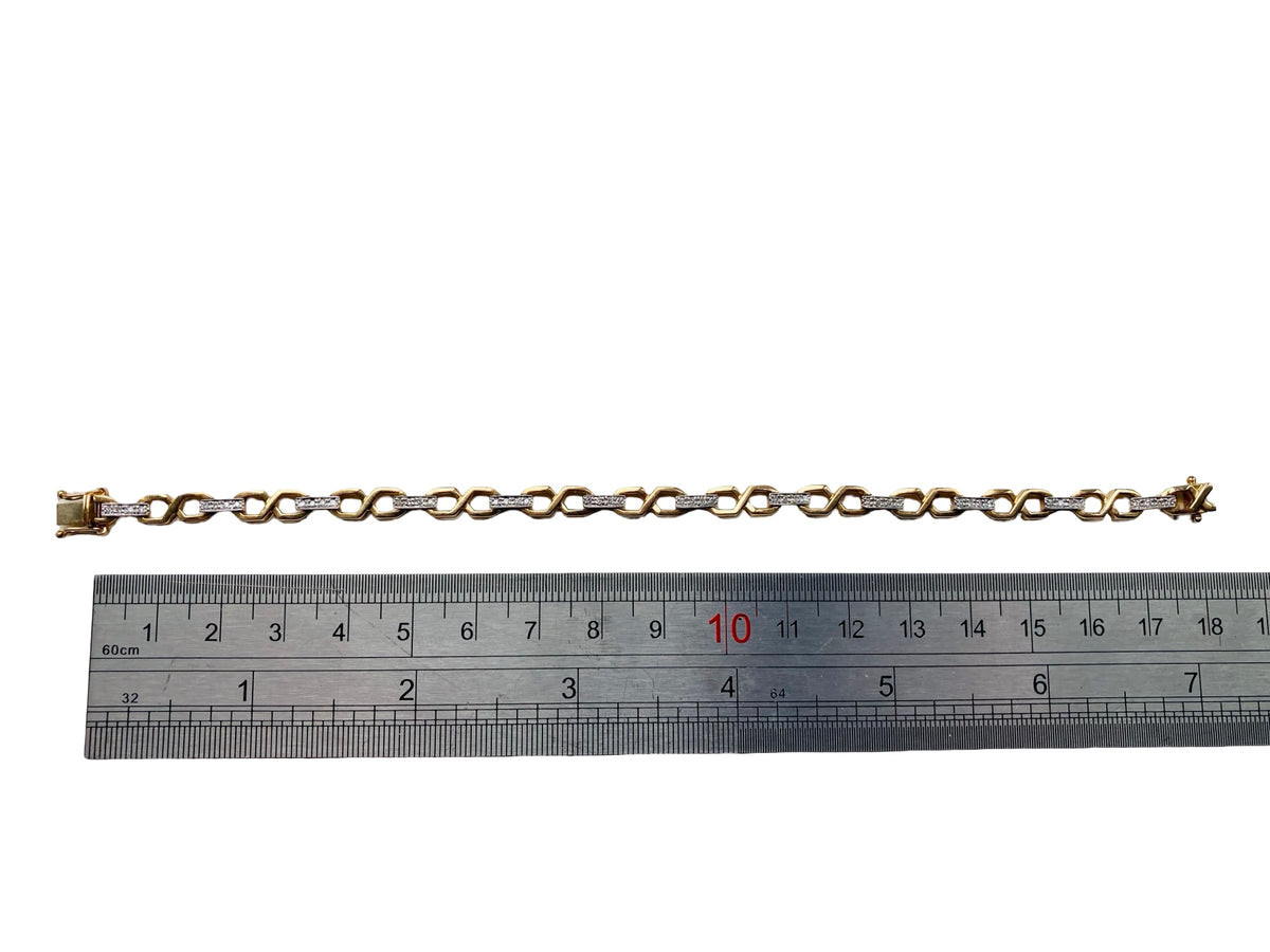 9ct Gold Diamond Bracelet
