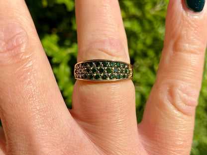 9ct Gold Green Diamond Ring