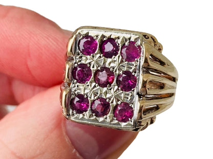 Vintage 9ct Gold Ruby Ring