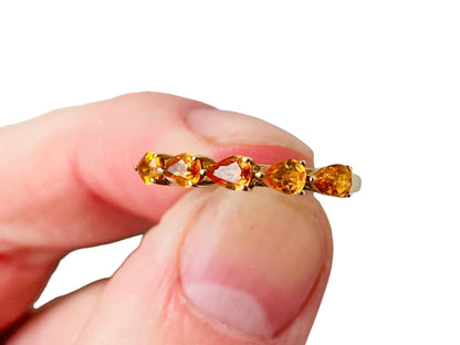 9ct Gold Orange Sapphire Ring
