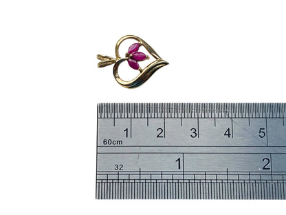 9ct Gold Ruby Pendant