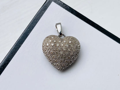 9ct Gold Diamond Heart Pendant