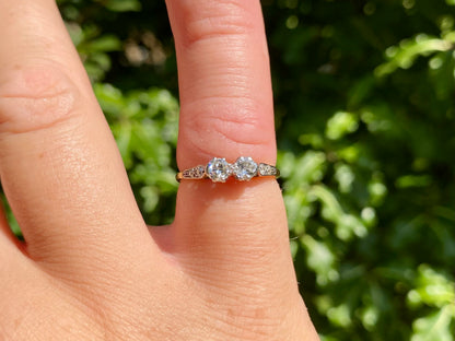 Vintage 8ct Gold Two-Stone Toi Et Moi Diamond Ring