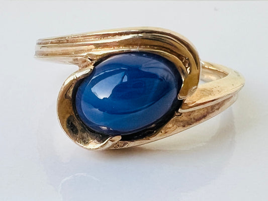Vintage 9ct Gold Star Sapphire Ring