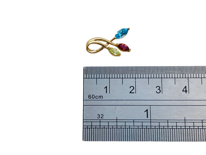 9ct Gold Multi-Gemstone Pendant