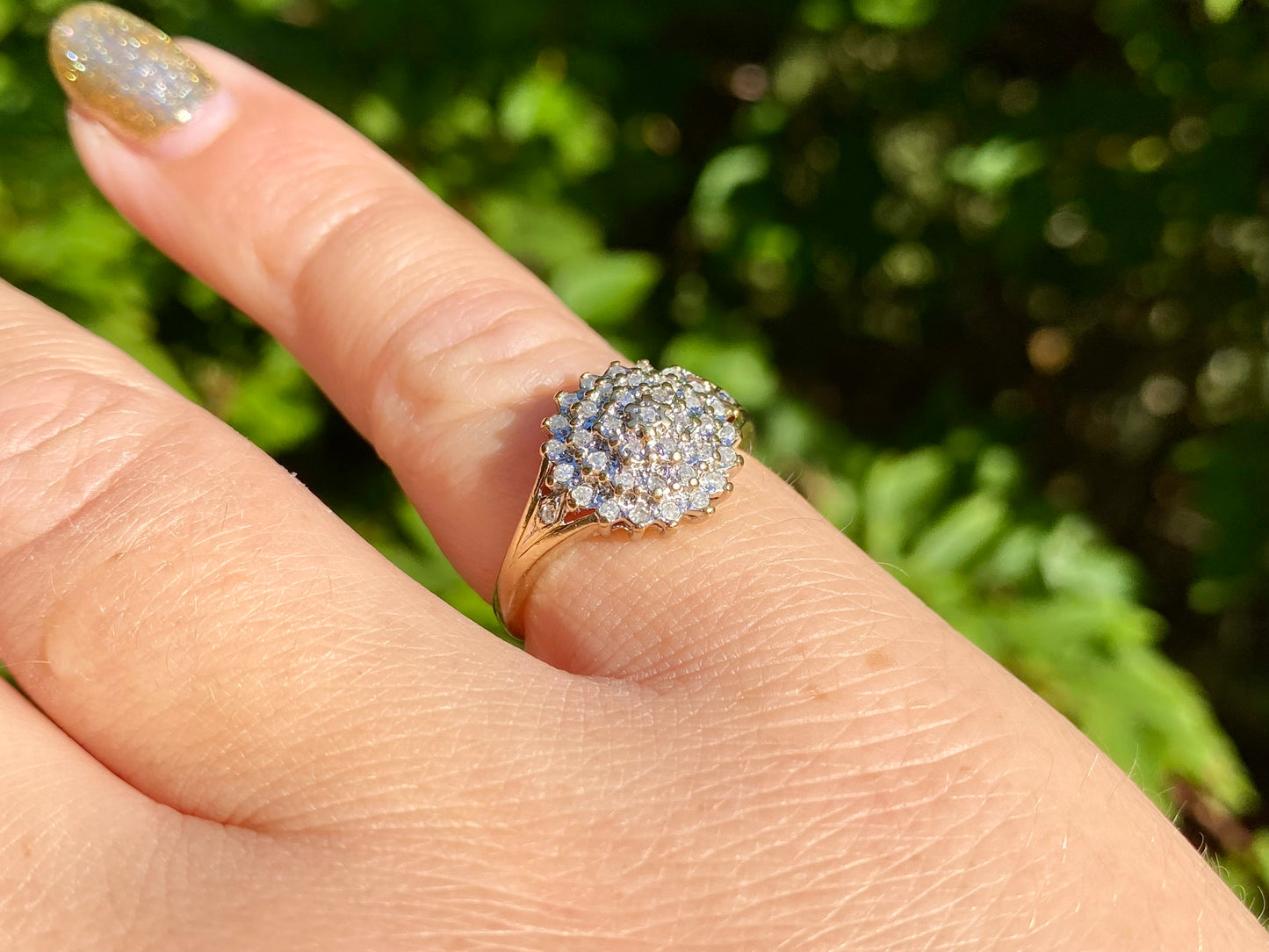 9ct Gold Diamond Cluster Ring