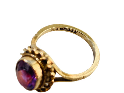 Vintage 9ct Gold Amethyst Ring