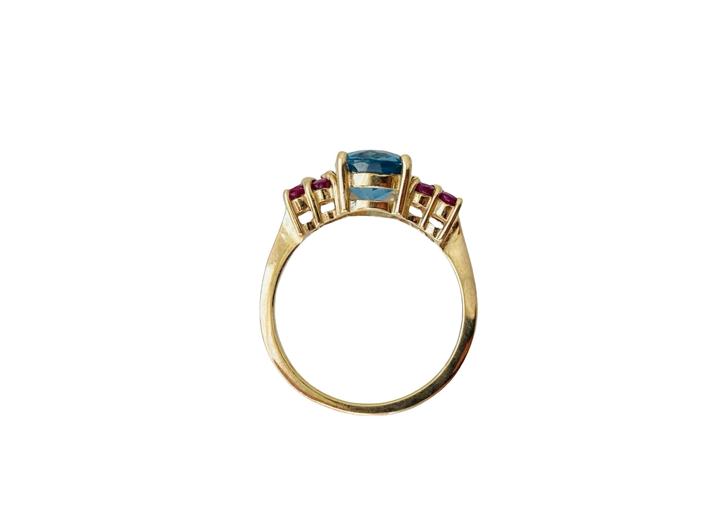 Vintage Gold Topaz & Ruby Ring