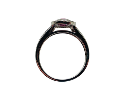 18ct Gold Pink Sapphire & Diamond Ring