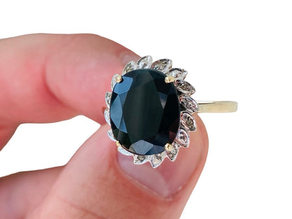 9ct Gold Sapphire & Diamond Ring
