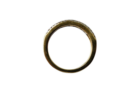 9ct Gold Green & White Diamond Ring