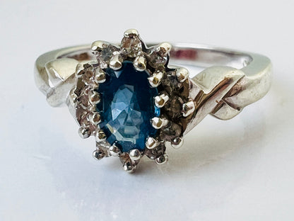 9ct Gold Sapphire & Diamond Ring