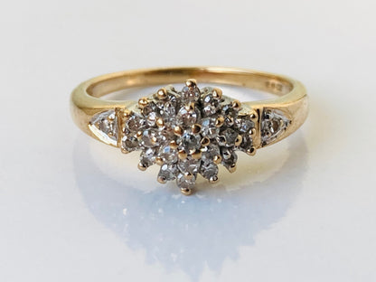 Vintage 9ct Gold 0.25ct Diamond Ring